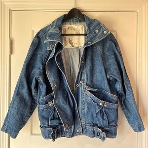 Vintage Jean Bomber Jacket Sz M